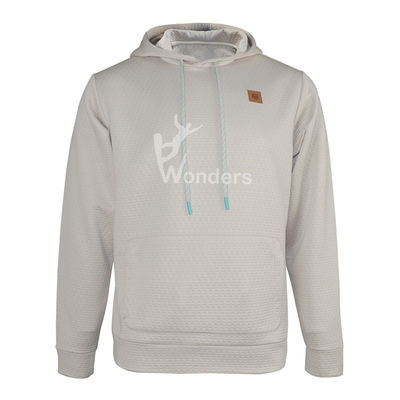 lengan panjang Pria Hoodie Sweatshirt Dengan Drawcord